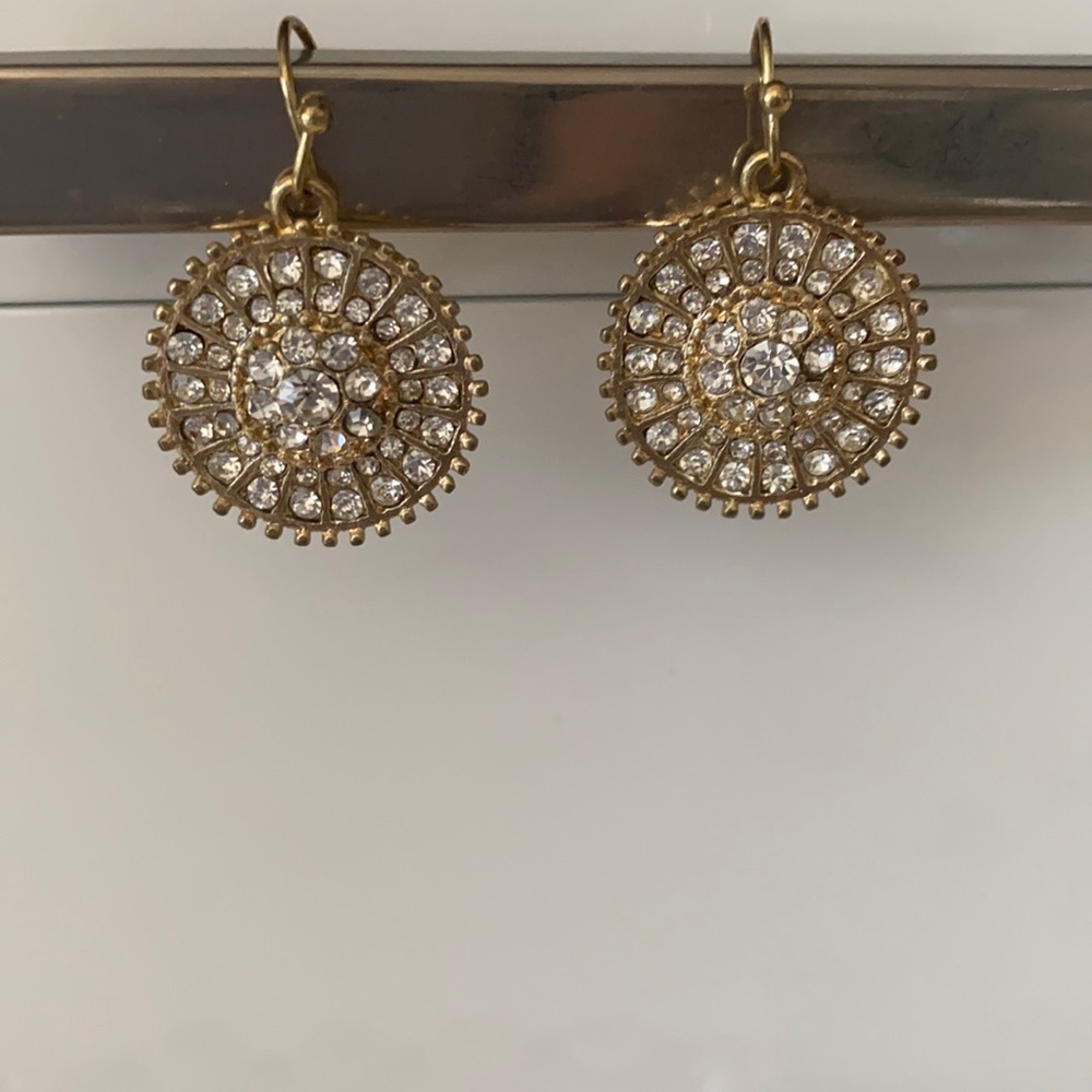 Gold hanging earrings
